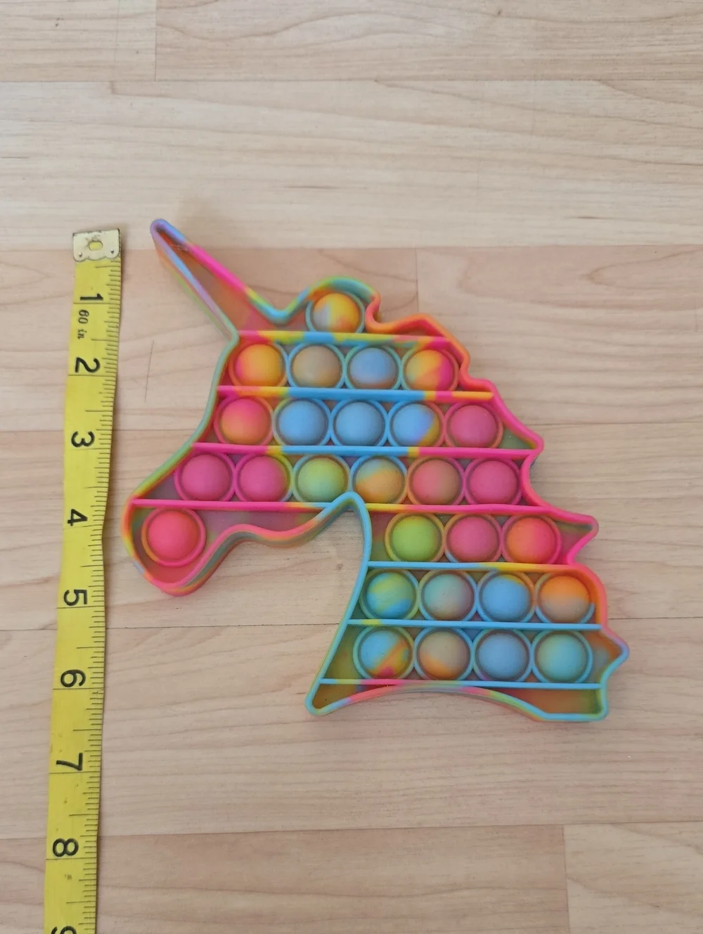 Unicorn Rainbow Colorful Silicone Pop-It Fidget Toy Stress Relief Game